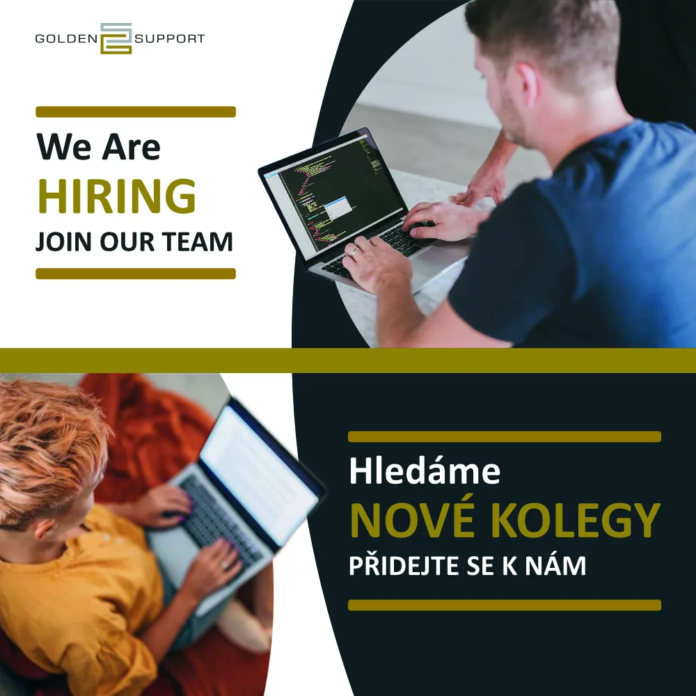 Čtvercový banner Golden Support