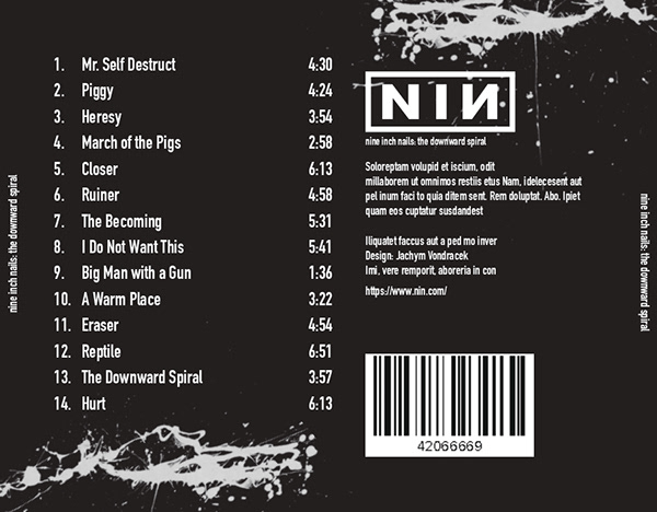 Rozložený booklet a obal CD