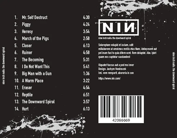 Rozložený booklet a obal CD