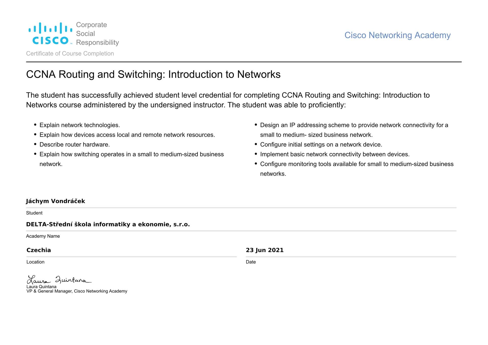 CCNA Routing and Switching: Introduction to Networks